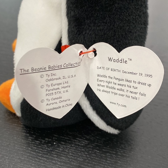TY Beanie Baby “Waddle” the Penguin - 1995 - Picture 10 of 12